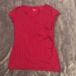 Merona Faux Wrap V Neck with Side Ruching in Pink